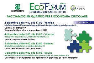 EcoForum Veneto 2019 l’economia circolare dei rifiuti – quarta edizione